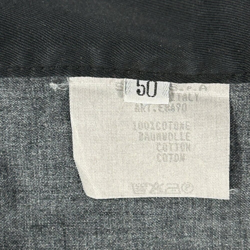 Umberto Bilancioni Jeans Mens EU 50 US 32x26.5 Italy Black Baggy Taper High Rise - Picture 13 of 15